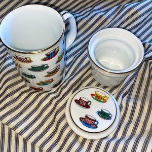 🆕Mlesna Fine Porcelain 3 Piece Tea Steep Cup